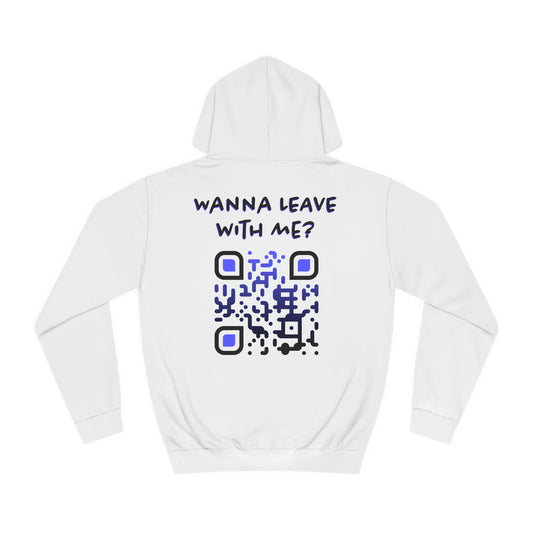 Wanna leave with me? - QR-Hoodie